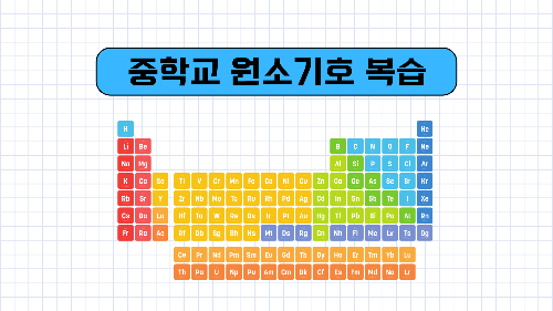 중학교 원소기호/분자식 복습 썸네일