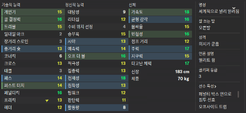 축덕잼 하라고 만든  FM능력치 보고 축구선수 맞추기
