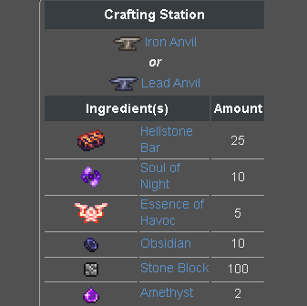 테라리아 칼라미티 조합법보고 워리어 무기 영어이름 맞추기