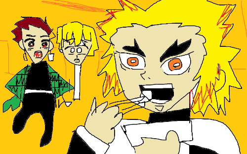 그림판으로 그린 귀멸의 칼날 장면 보고 몇 화인지 맞추기(약스포)