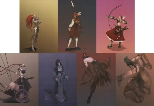 페이트(FATE) 서번트 일러보고 기존 7개의 클래스 맞추기